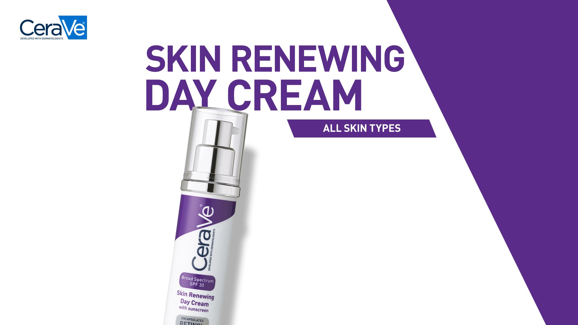 CeraVe Skin Renewing Day Cream with SPF 30 – Retinol & Ceramides