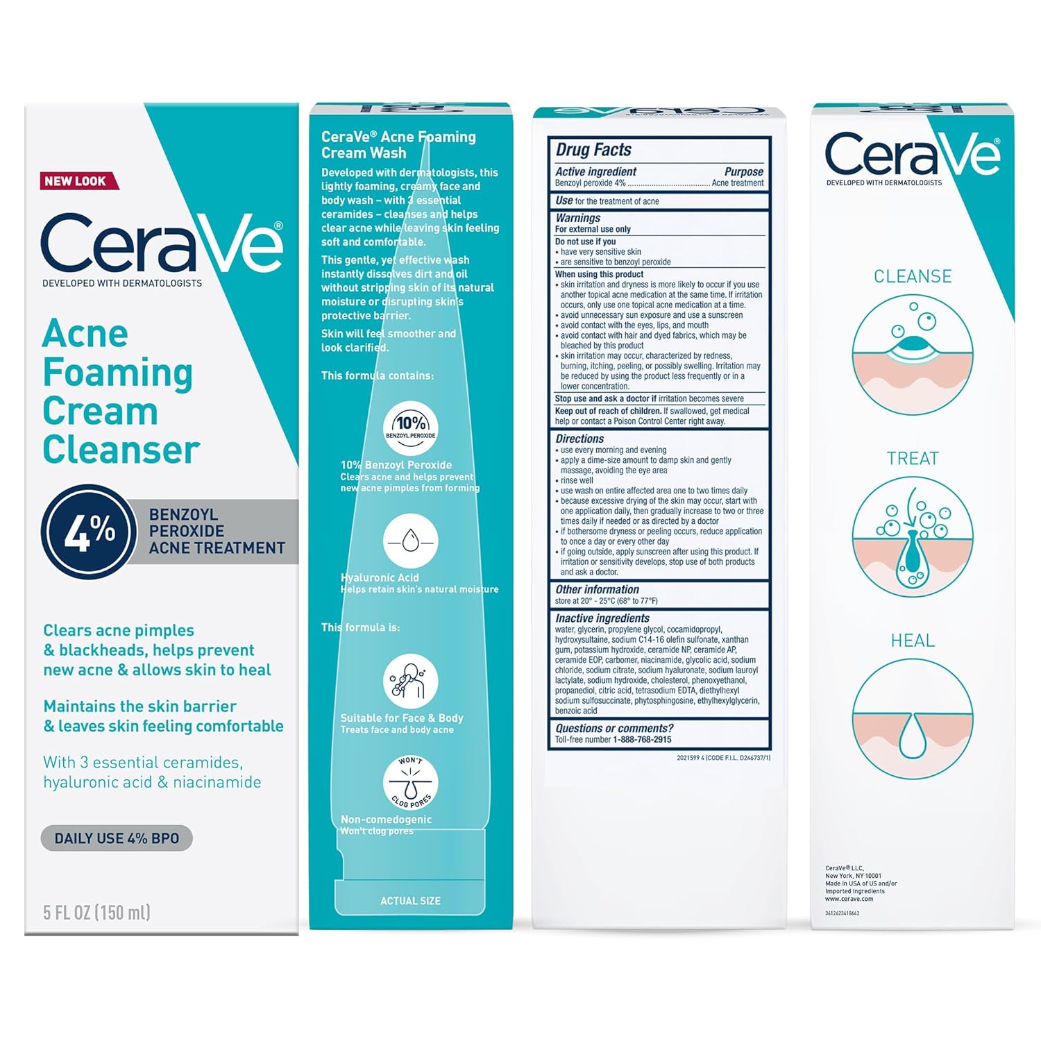 CERAVE ACNE FOAMING CREAM CLEANSER