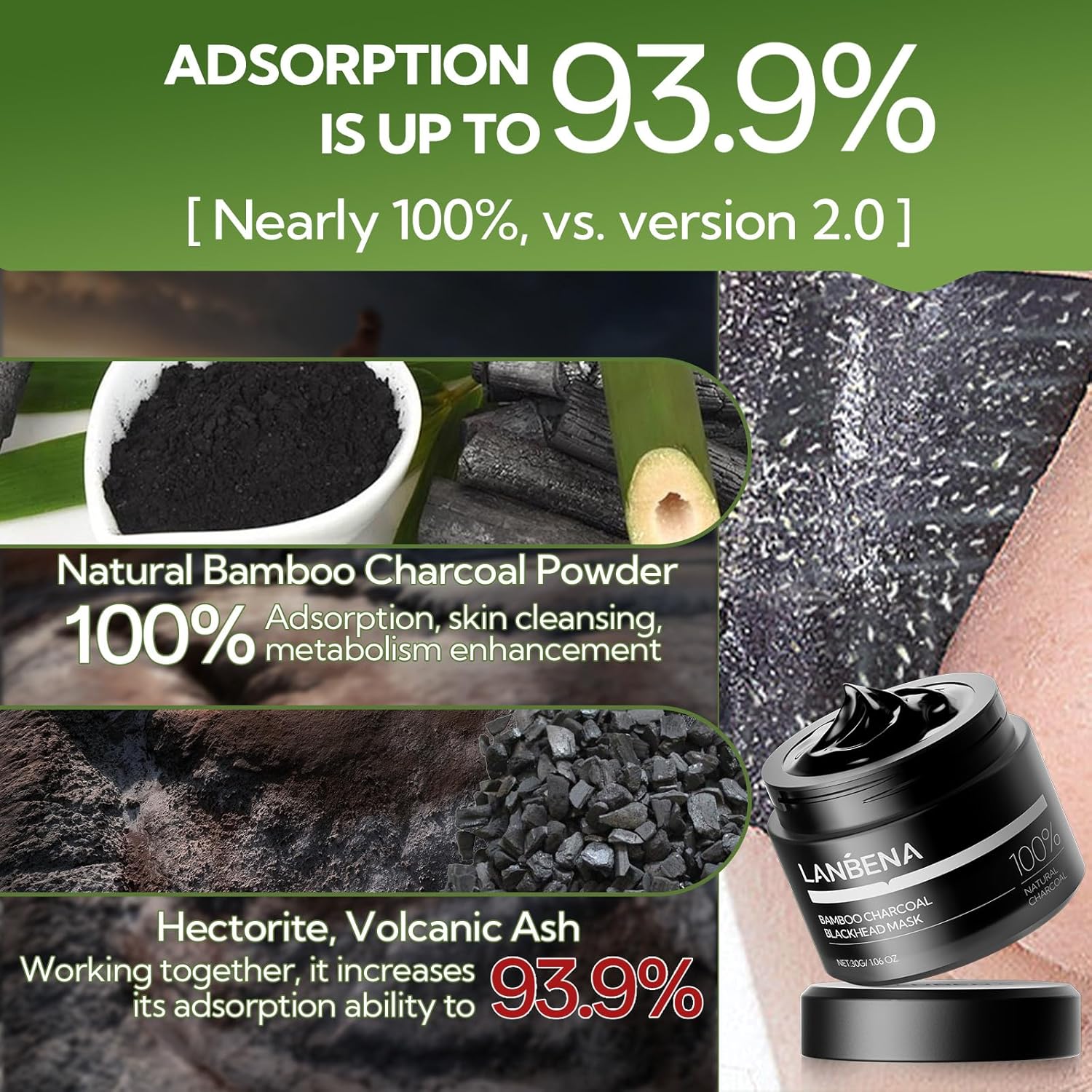 LANBENA Blackhead Remover Peel Off Face Mask