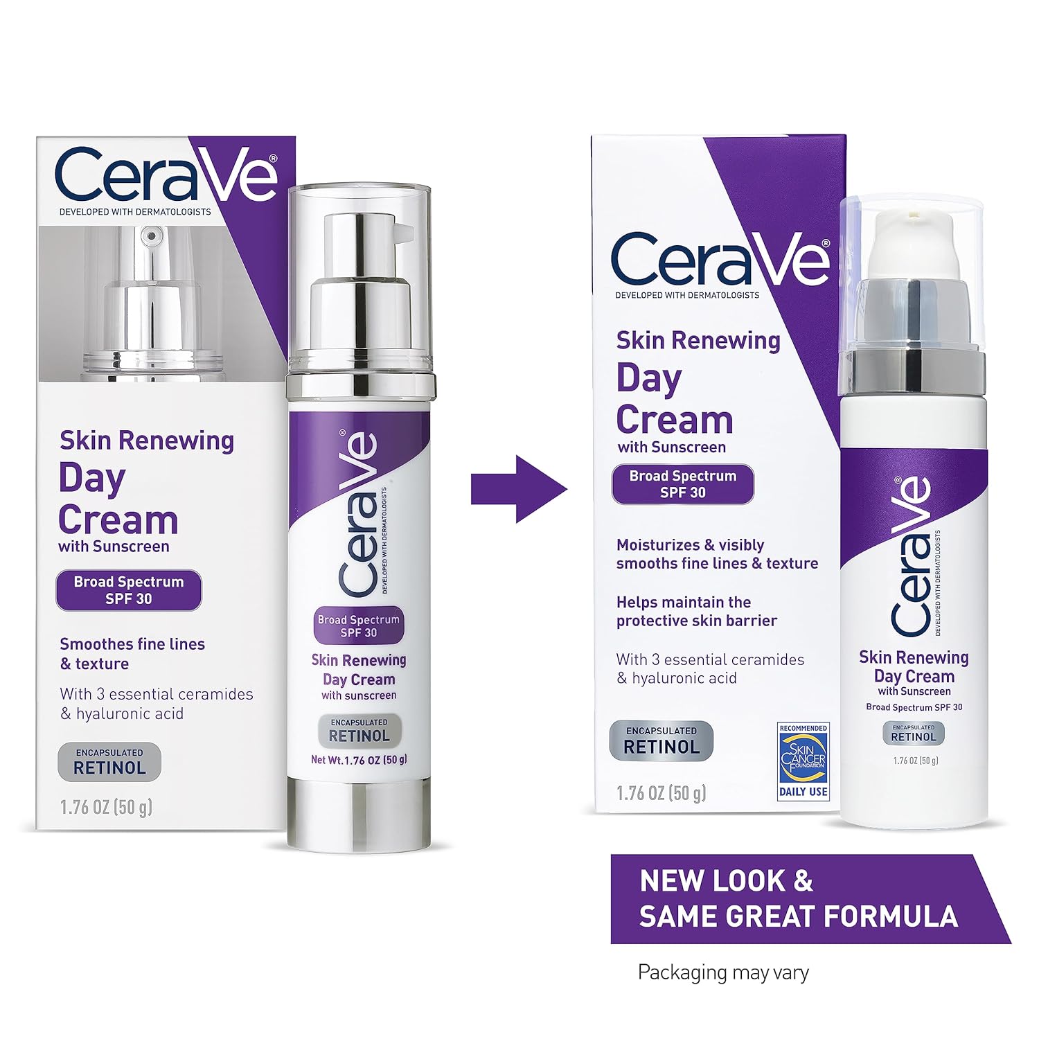 CeraVe Skin Renewing Day Cream with SPF 30 – Retinol & Ceramides