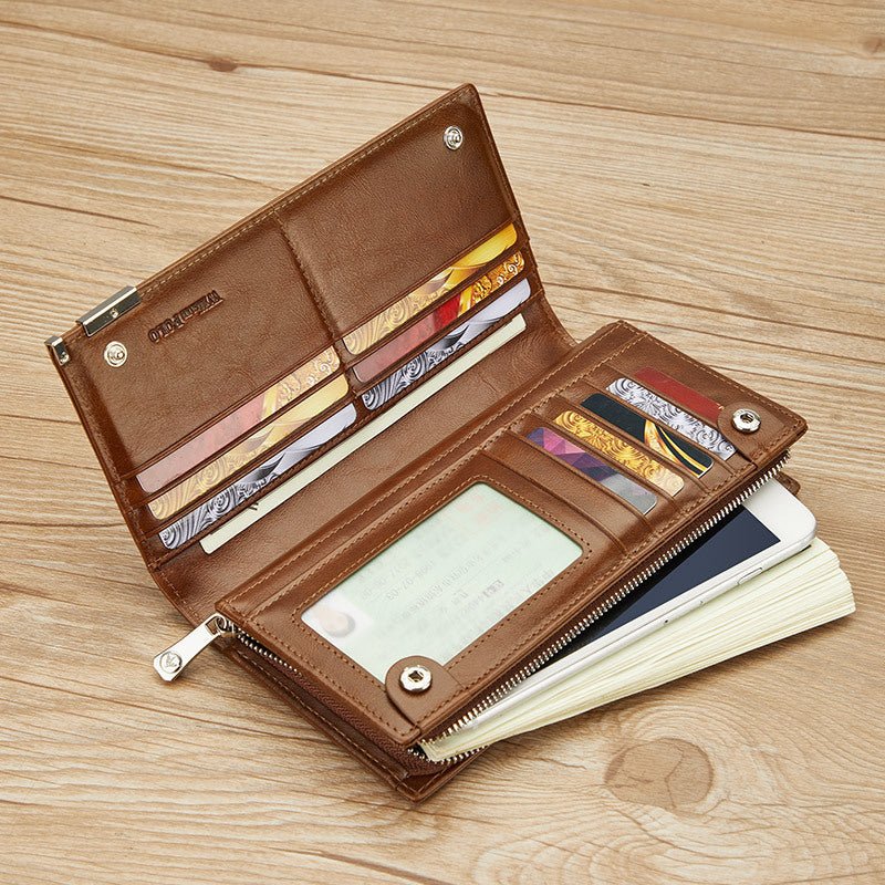 Large Capacity Leather Wallet for Women