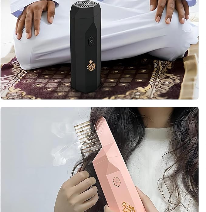 Hair Bakhoor Comb – USB Rechargeable Fragrance Diffuser