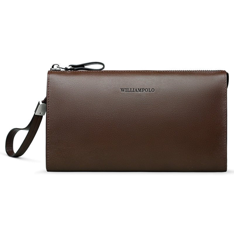 Men’s Genuine Leather Business Clutch Bag – Luxury Handheld Wallet