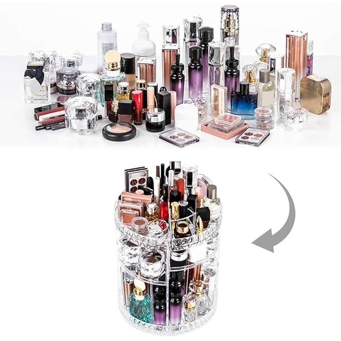 Rotating Cosmetic Organizer - Makeup Storage